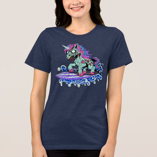 サーファーユニコーンゾンビ トライブレンドTシャツ (正面)