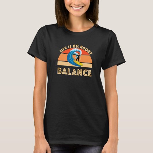 サーファーライフはバランス海波Surfi Tシャツ (正面)