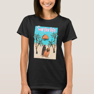 サーファーライフ サーフィン ビーチ サーファー ヴィンテージ サーフ Tシャツ