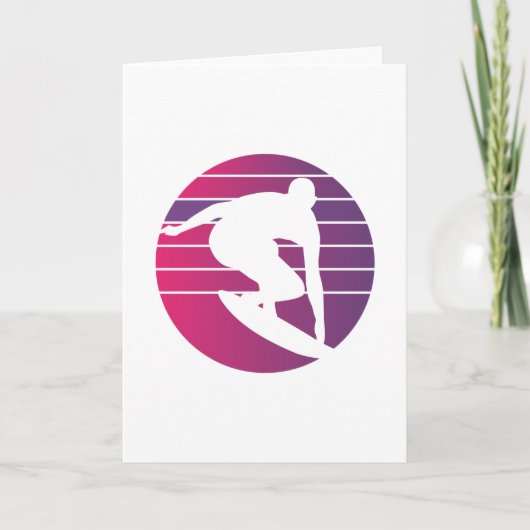 サーファーレトロサーフィンサン カード (正面)