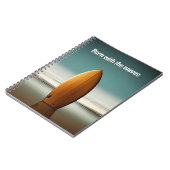 サーファー付きアップライトサーフボード引用文 ノートブック (左側)