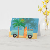 サーファー向けのグリーティングカード カード (黄色い花)