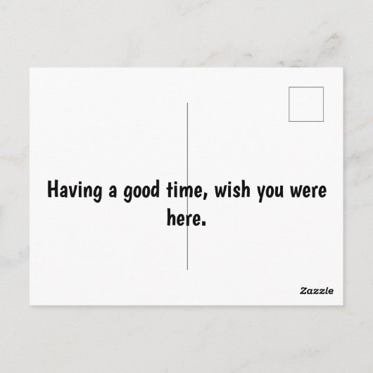 サーファー女の子が逃げる ポストカード (裏面)