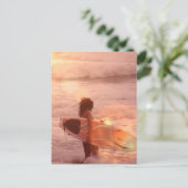 サーファー女子はがき ポストカード (スタンド正面)