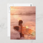 サーファー女子はがき ポストカード (正面/裏面)