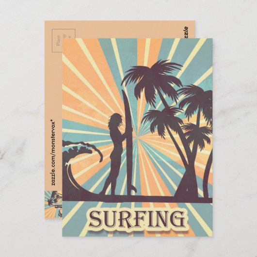 サーファー女子はがき ポストカード (正面/裏面)