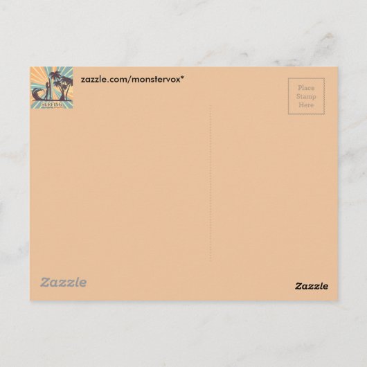 サーファー女子はがき ポストカード (裏面)