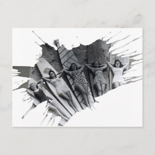 サーファー女子 |はがき ポストカード (正面)