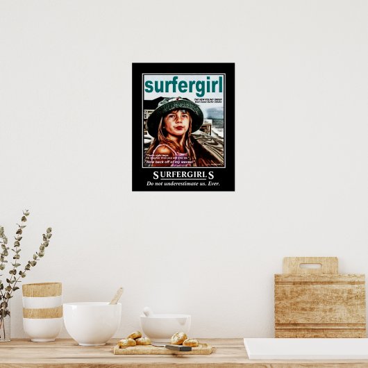 サーファー女子 ポスター (キッチン)