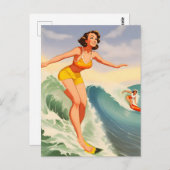 サーファー女子 ポストカード (正面/裏面)