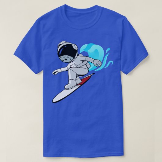 サーファー宇宙飛行士サーフィン宇宙 Tシャツ (デザイン正面)