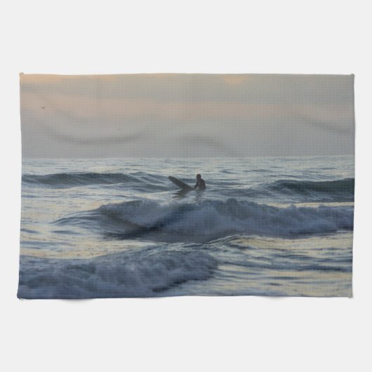 サーファー待ち キッチンタオル (横)