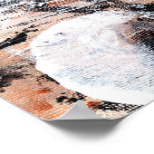 サーファー歩くアートプリント ポスター (角)