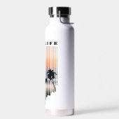 サーファー歩くインビーチアットサンセット ウォーターボトル (左面)