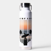 サーファー歩くインビーチアットサンセット ウォーターボトル (正面)