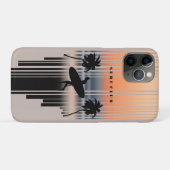 サーファー歩くインビーチアットサンセット |サーフクラブ Case-Mate iPhoneケース (裏面(横))