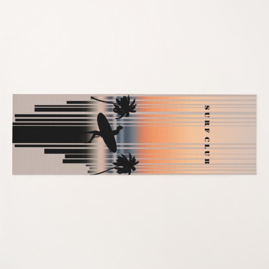 サーファー歩くインビーチアットサンセット |サーフライフ ヨガマット (正面(横))