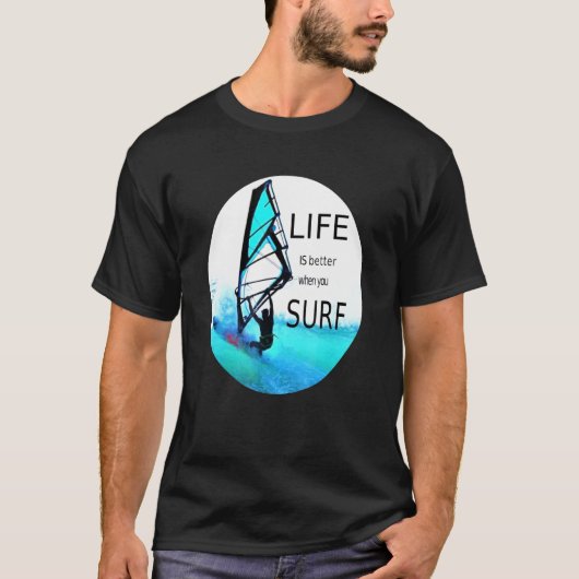 サーファー波ライダーサーファーのことわざ男性へと女性 Tシャツ (正面)