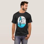 サーファー波ライダーサーファーのことわざ男性へと女性 Tシャツ (正面フル)