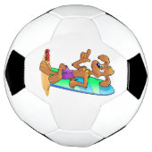 サーファー犬 サッカーボール (回転)