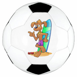 サーファー犬 サッカーボール