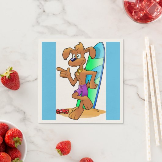 サーファー犬 スタンダードカクテルナプキン (インサイチュ)