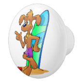 サーファー犬 セラミックノブ (右)