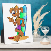 サーファー犬 フォトプラーク (側面)