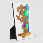 サーファー犬 フォトプラーク (側面)