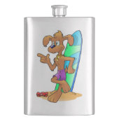 サーファー犬 フラスク (正面)