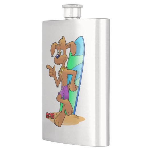 サーファー犬 フラスク (左)