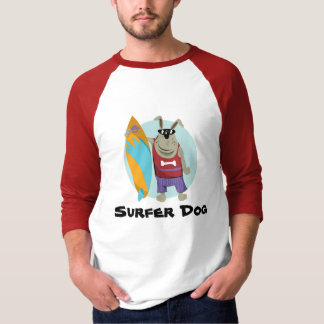 サーファー犬 Tシャツ