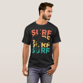 サーファー用レトロヴィンテージサーフィン Tシャツ (正面フル)