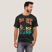 サーファー用レトロヴィンテージサーフィン Tシャツ (正面フル)