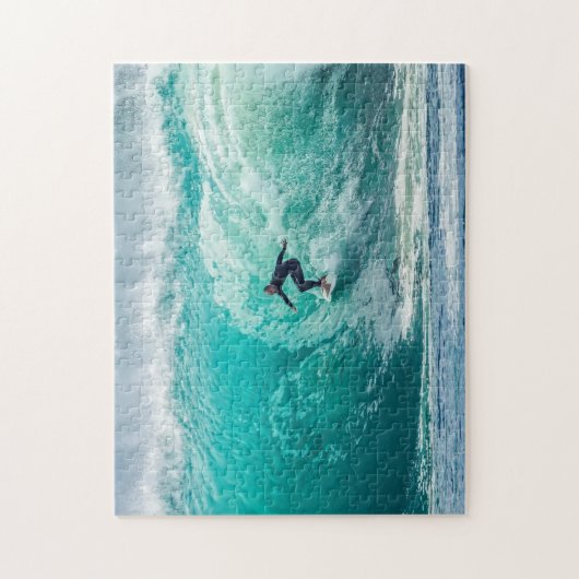 サーファー素晴らし付き波形 ジグソーパズル (縦)
