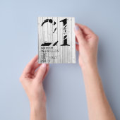 サーファー素朴タイポグラフィ誕生日招待状 チラシ (手)