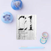 サーファー素朴タイポグラフィ誕生日招待状 チラシ (シングル)