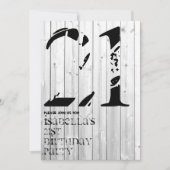 サーファー素朴タイポグラフィ誕生日招待状 招待状 (正面)