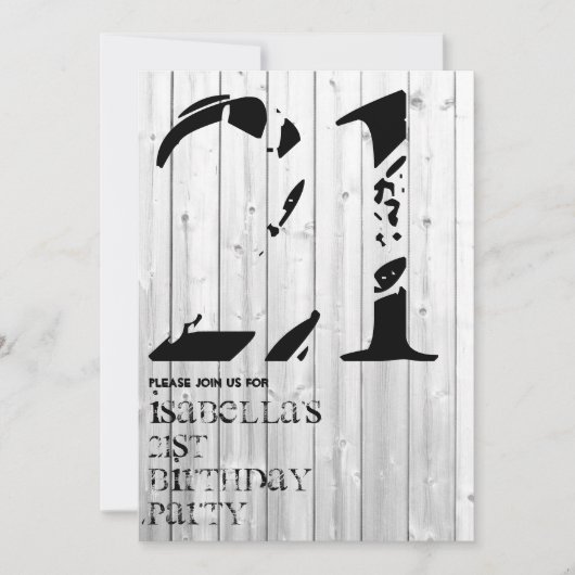 サーファー素朴タイポグラフィ誕生日招待状 招待状 (正面)