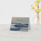 サーファー考えるが君のカードを待つ カード (黄色い花)