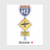 サーファー興ヴィンテージ標識 シール (シート)