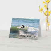 サーファー誕生日カード カード (黄色い花)