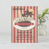 サーファー誕生日招待状 招待状 (スタンド正面)