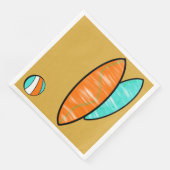 サーファー誕生日紙ディナーナプキンズ#2 (コーナー)