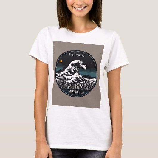 「サーファー鮮やかライドデザインTシャツはっきりしたとディ Tシャツ (正面)