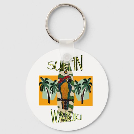 サーファー・オウム キーホルダー (正面)