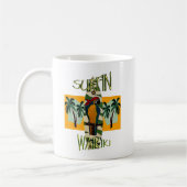 サーファー・オウム コーヒーマグカップ (左)