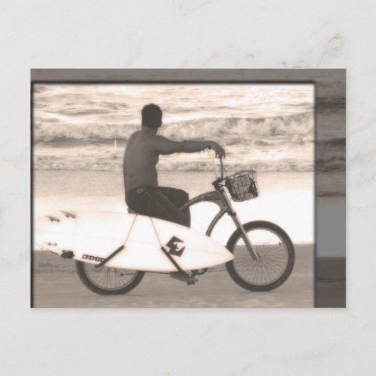 サーファー・オン・バイク ポストカード (正面)