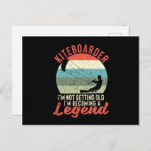 サーファー・カイトボーダー私は歳を取らない、私は得る ポストカード (正面/裏面)