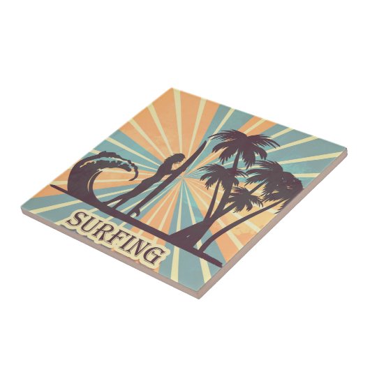 サーファー・ガール タイル (側面)